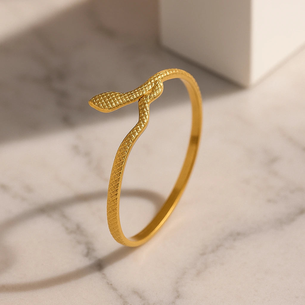 Pulseira Ajustável Serpente em Ouro 18k