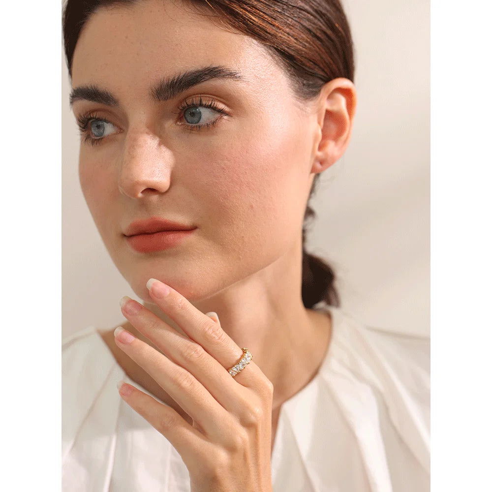 Anel Coração Cravejado Zircônia