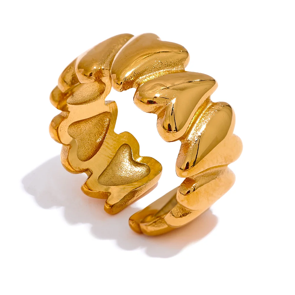 Anel Ajustável Corações Love