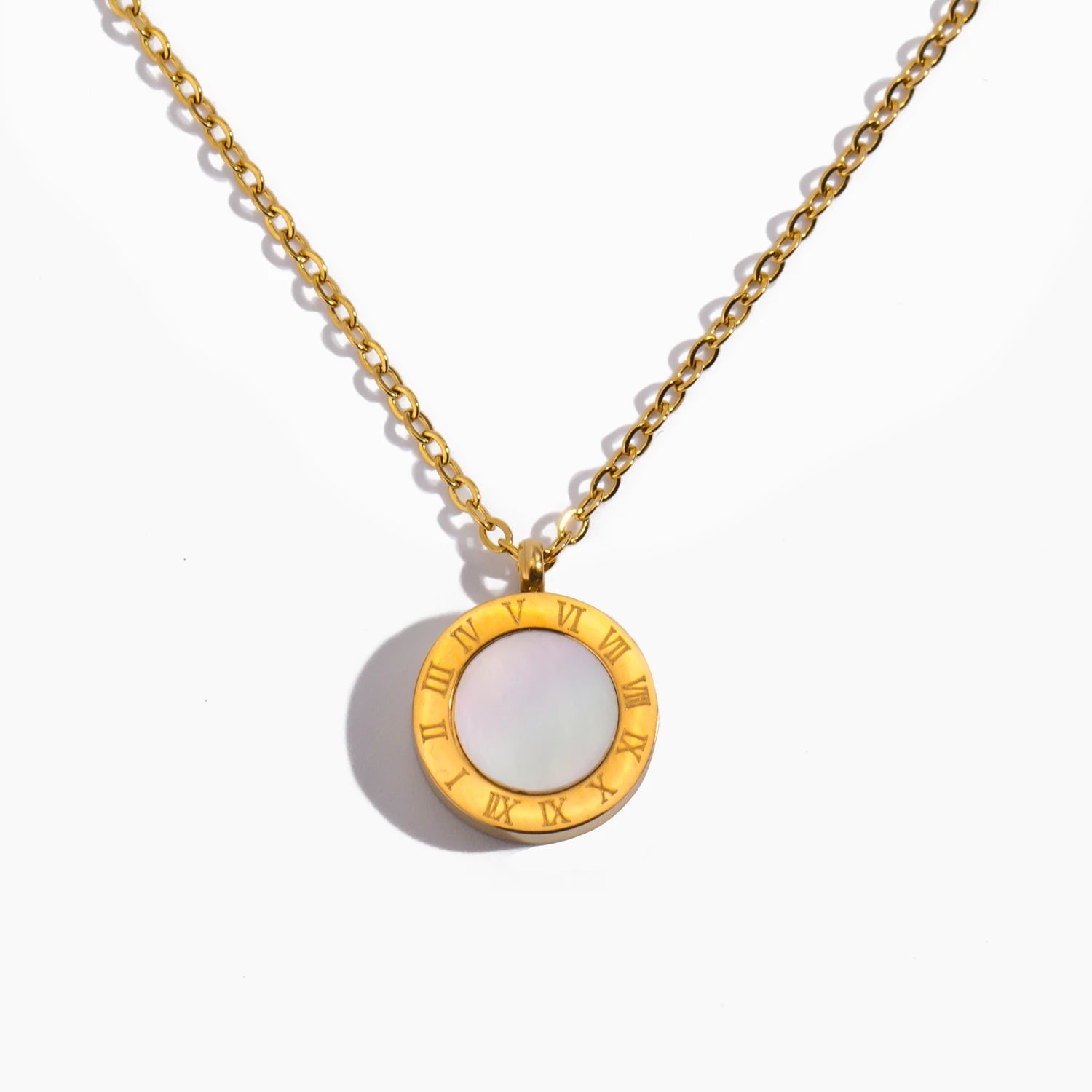 Colar Banhado Em Ouro 18k Números Romanos