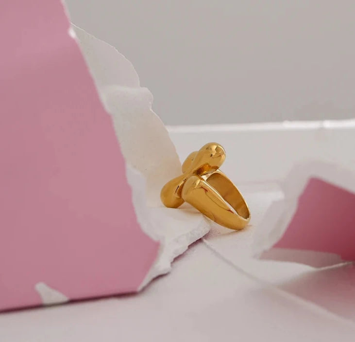 Anel Trevo 4 Folhas Minimalista