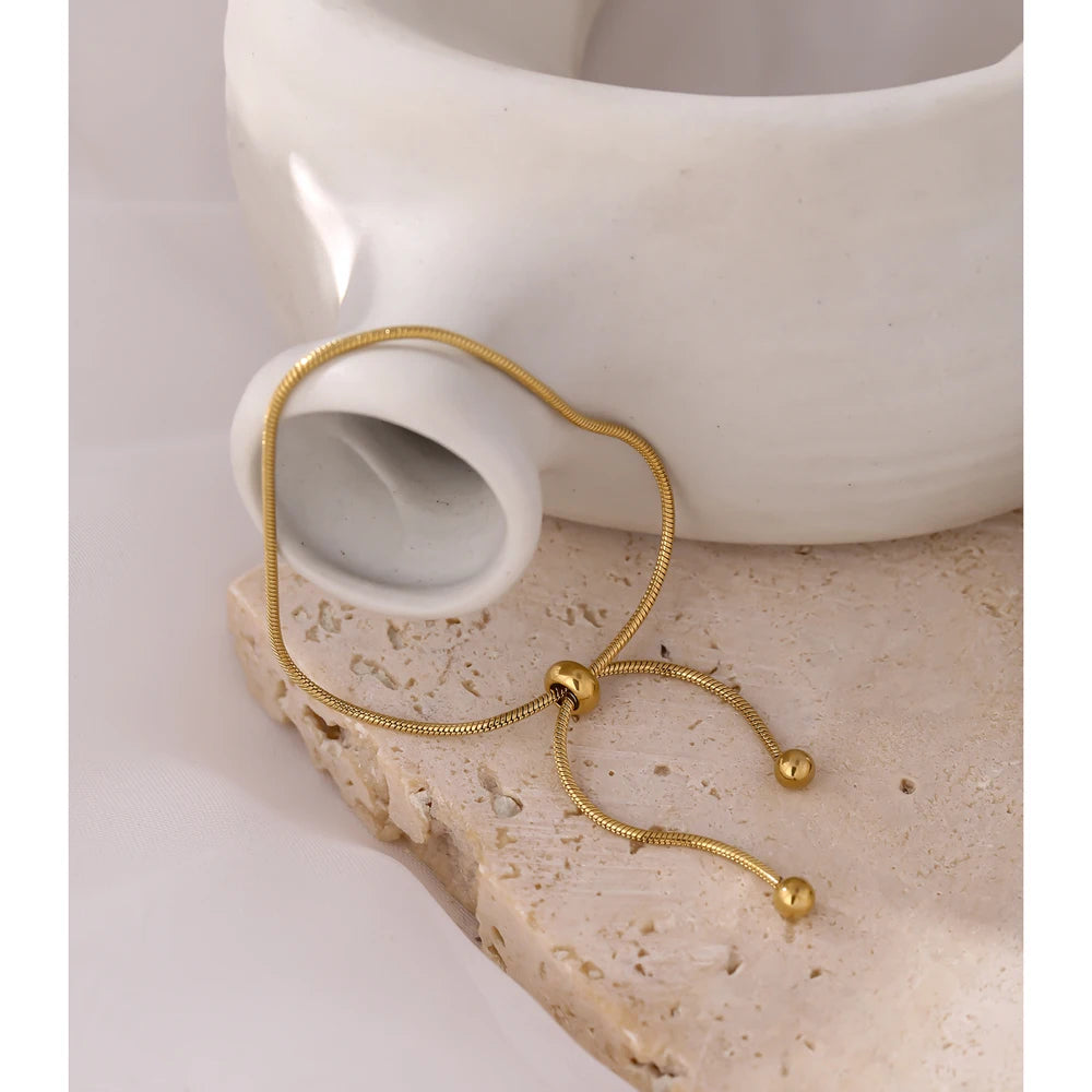 Pulseira Ajustável Minimalista Cilíndrica