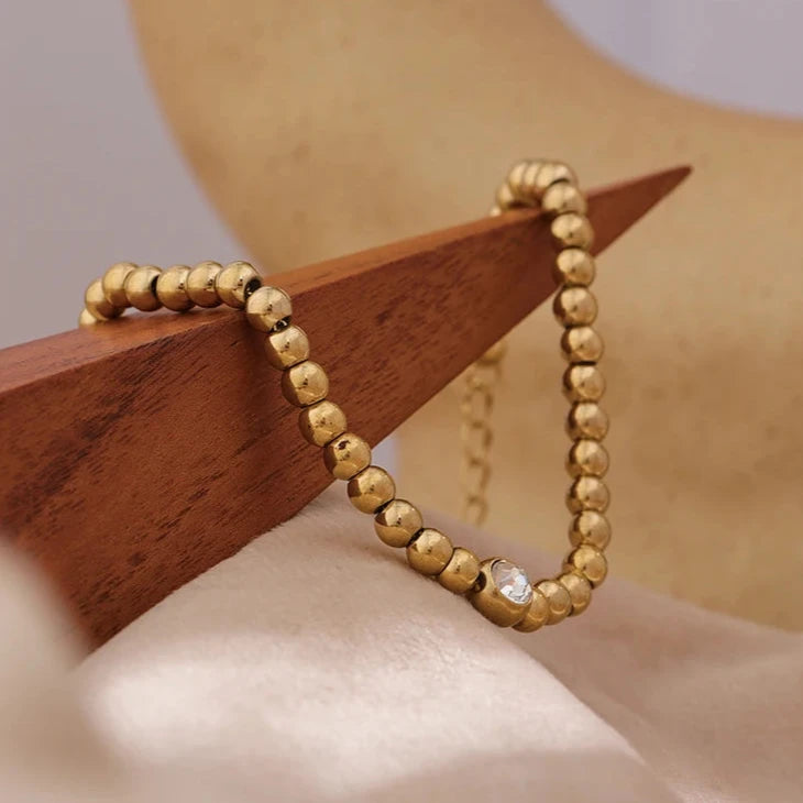 Pulseiras Esferas e Detalhe Zircônia