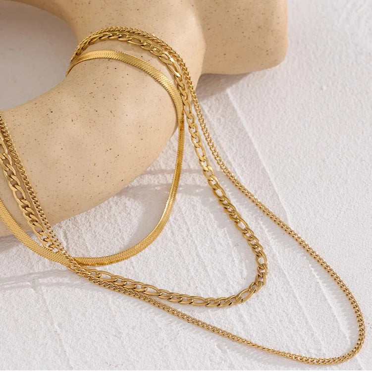 Colar Minimalista Kit Com 3 Peças