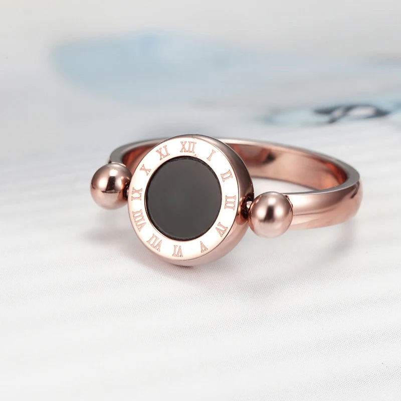 Anel Esfera Algarismos Romanos