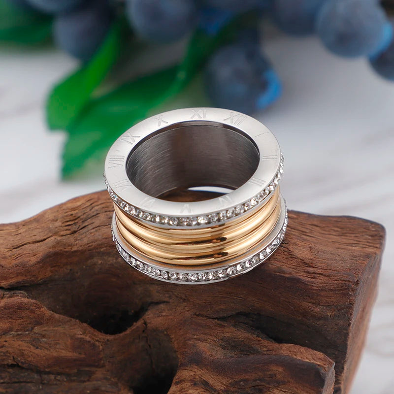 Anel Romano Cravejado