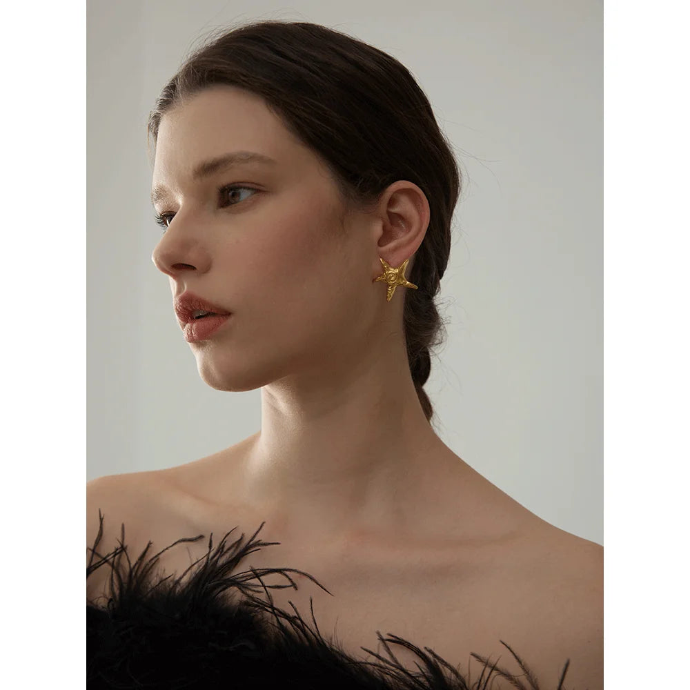 Brinco em Ouro 18k Estrela Lúdica