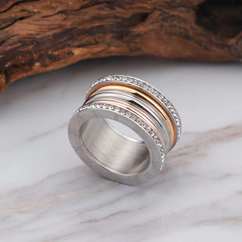 Anel Romano Cravejado