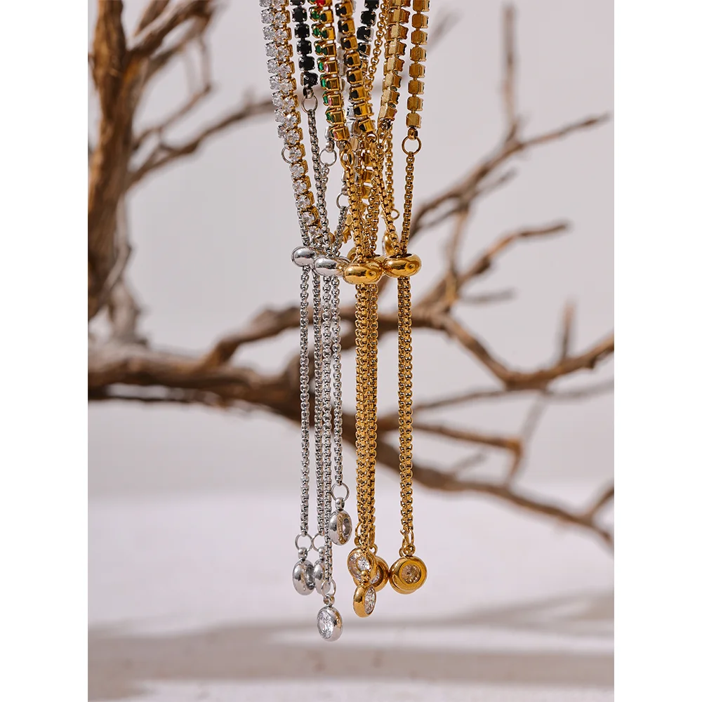 Pulseira Cúbica Cravejada Zircônia