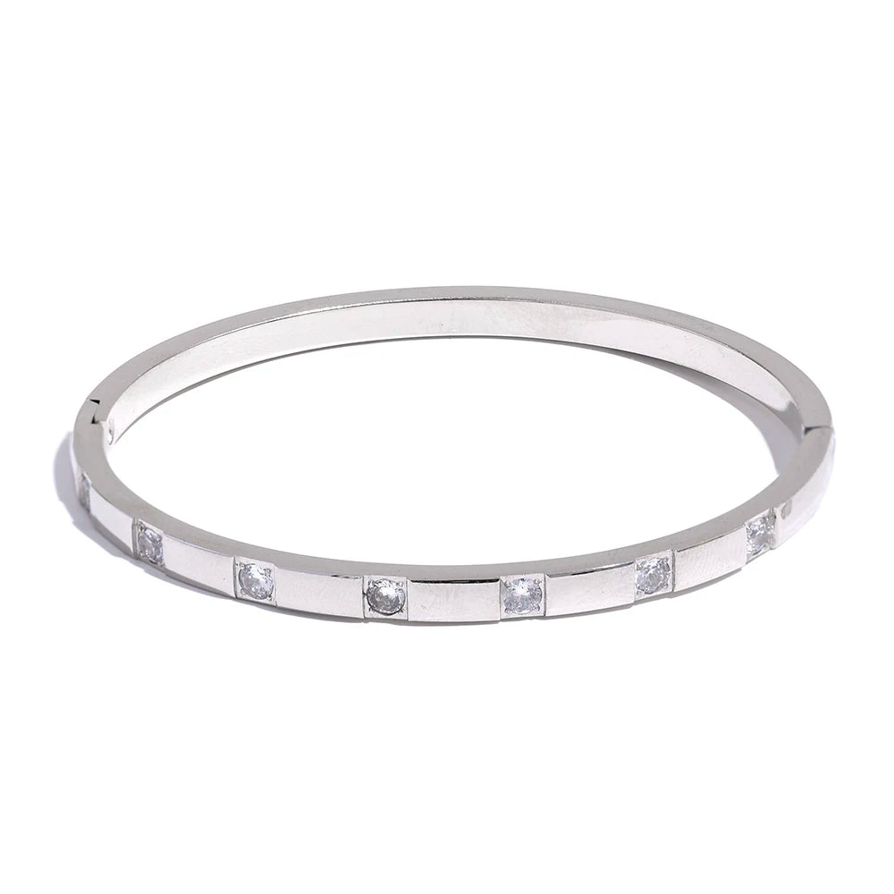 Bracelete Cravejado Zircônia Minimalista