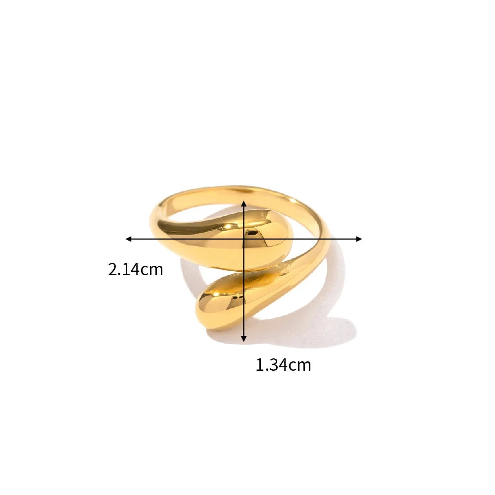 Anel Ajustável Gota Dupla