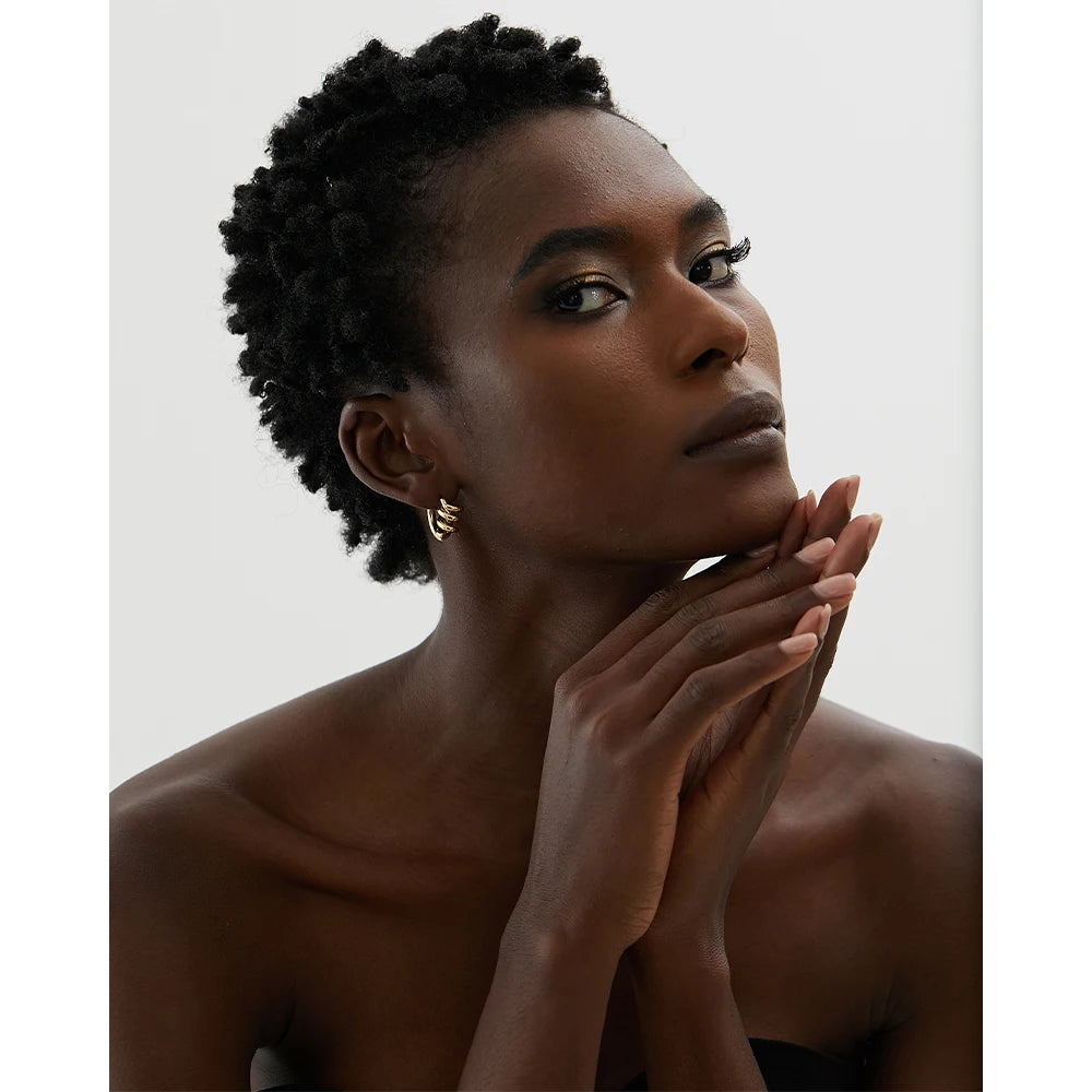 Brinco em Ouro 18k Argola Mola Espiral