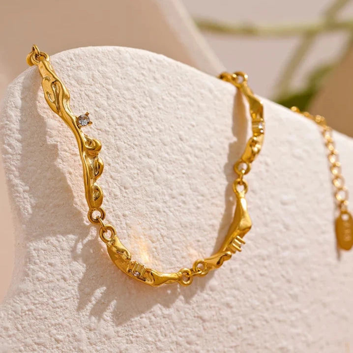 Pulseira Textura Pedra Lascada