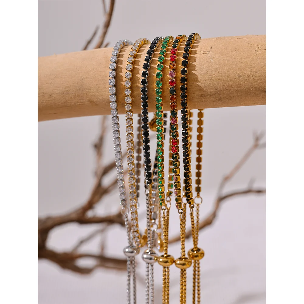 Pulseira Cúbica Cravejada Zircônia