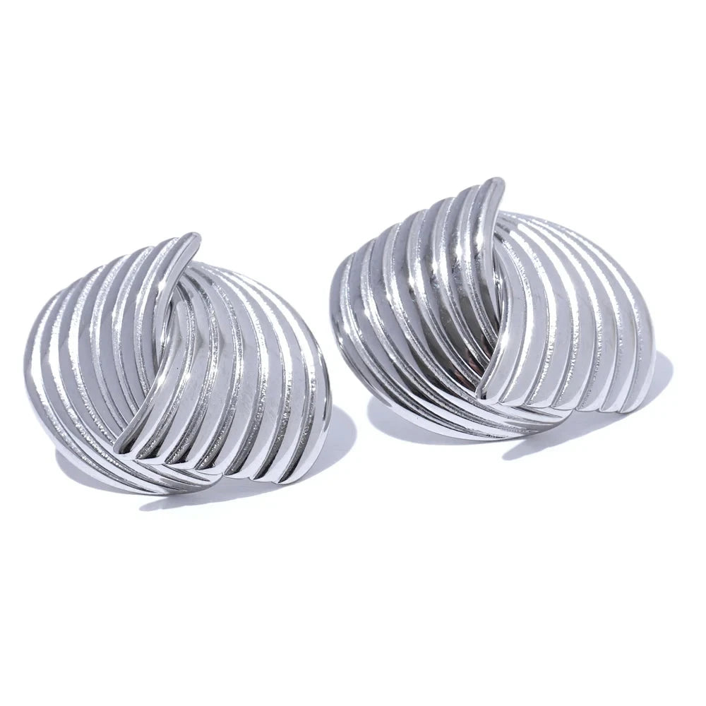 Brinco em Ouro 18k Formas Entrelaçadas