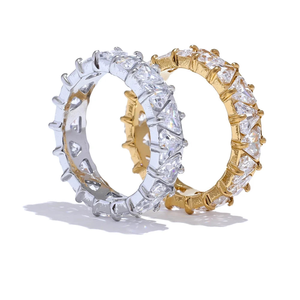 Anel Coração Cravejado Zircônia