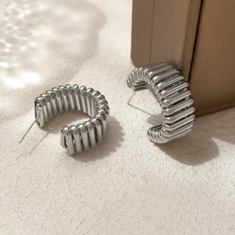 Brinco Argola Camadas Moderno