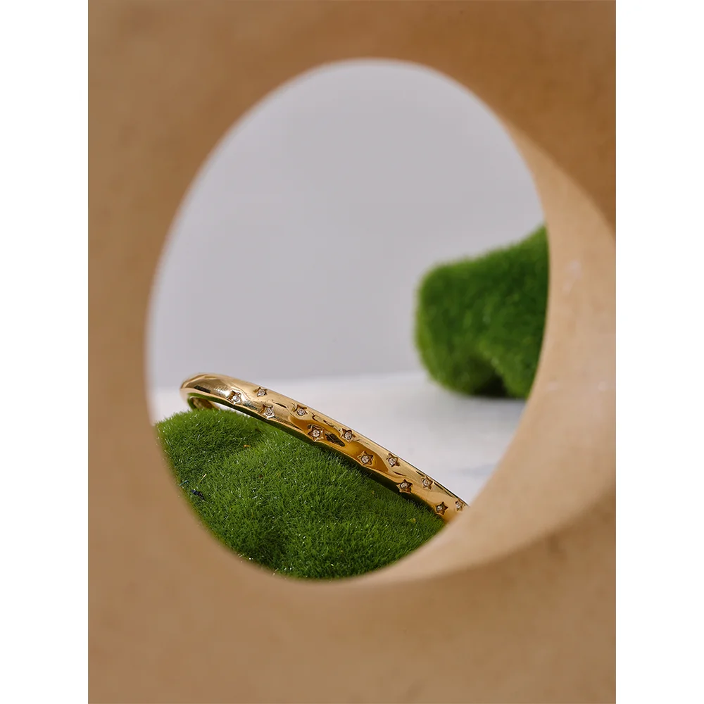 Bracelete Minimalista Estrelas em Zircônia