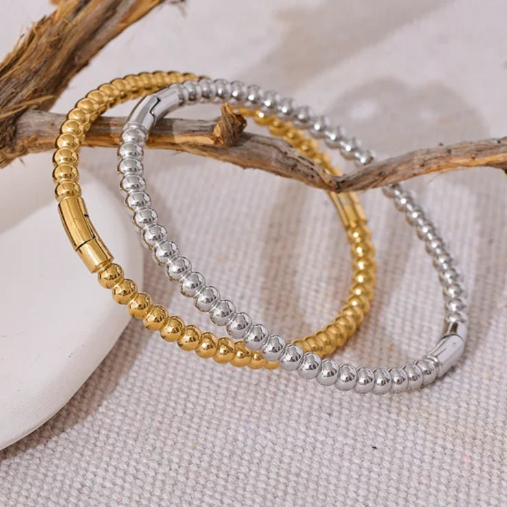 Pulseira Bracelete Esferas Polidas