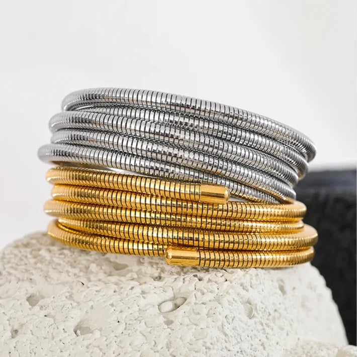 Pulseira Fio Em Camadas Ouro 18k