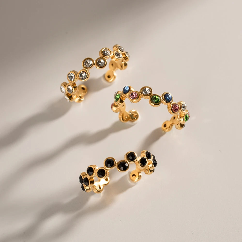 Anel Ajustável Esferas Intercaladas