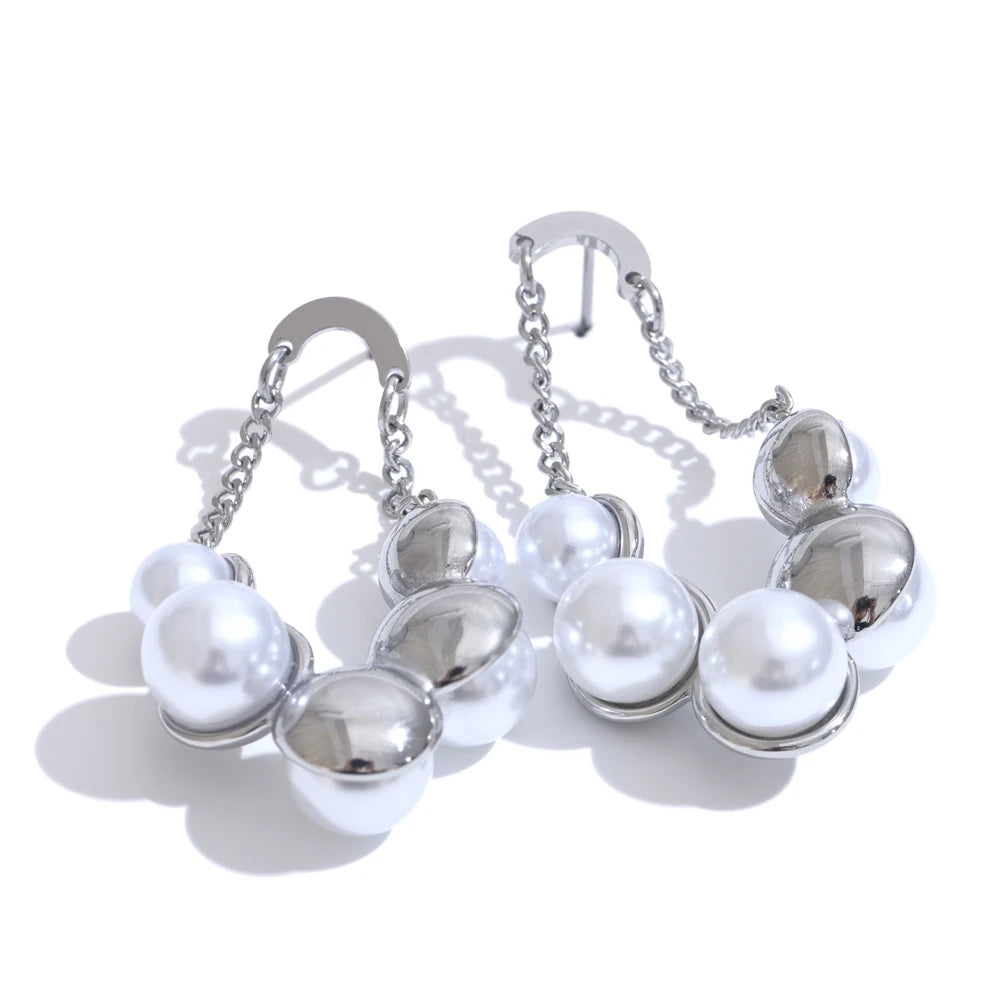 Brinco em Ouro 18k Pérolas Torcidas