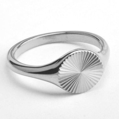 Anel Textura Redondo Minimalista