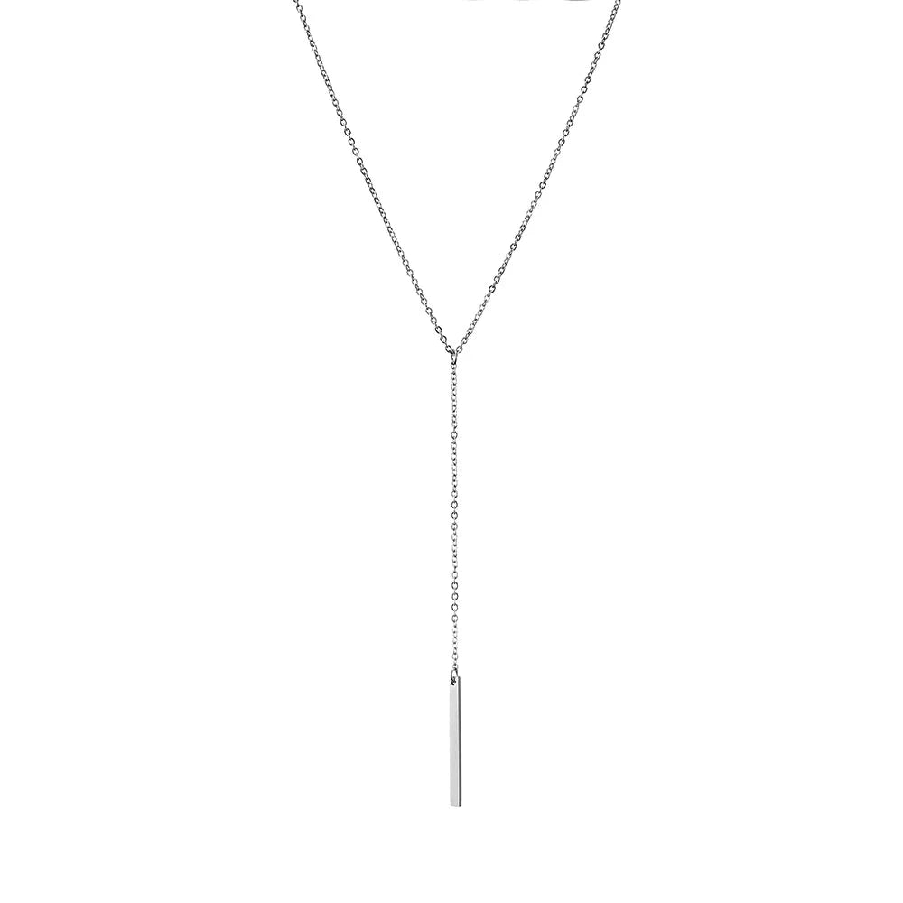 Colar Pendente Minimalista Retângulo