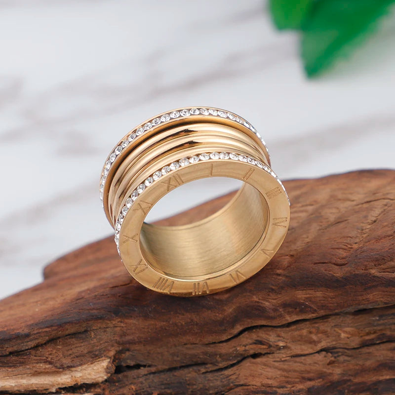 Anel Romano Cravejado