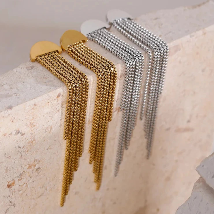 Brinco em Ouro 18k Pendente Corrente Longo