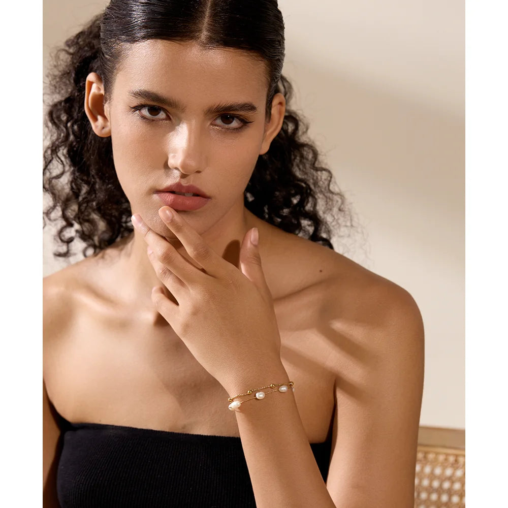 Pulseira Pérolas Dupla Camada