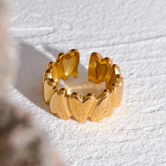 Anel Ajustável Corações Love