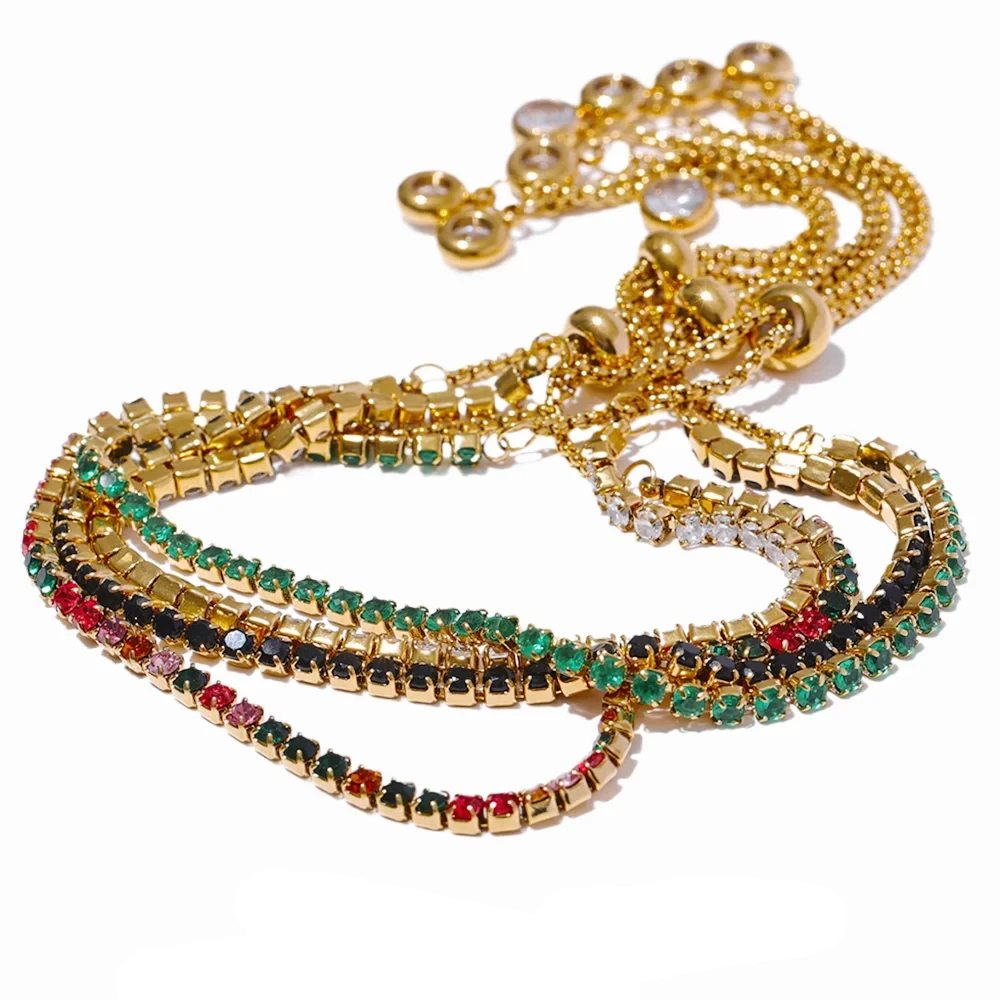 Pulseira Cúbica Cravejada Zircônia