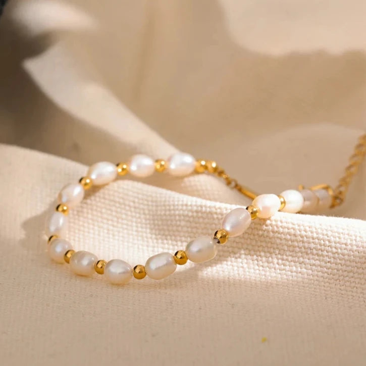 Pulseira Pérolas Naturais de Água Doce