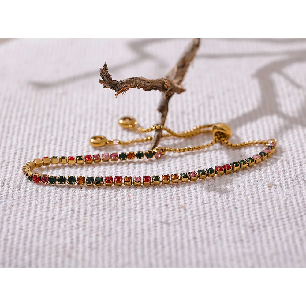 Pulseira Cúbica Cravejada Zircônia