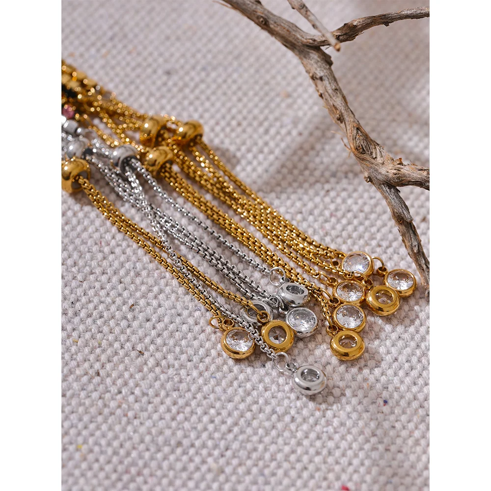 Pulseira Cúbica Cravejada Zircônia