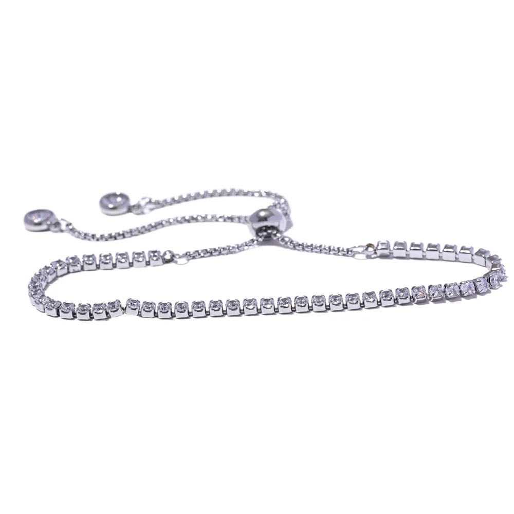 Pulseira Cúbica Cravejada Zircônia