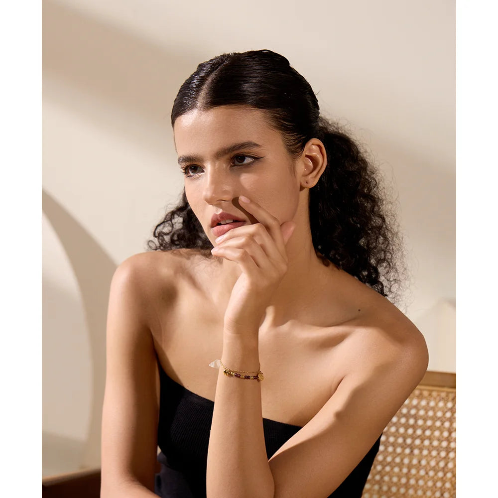 Pulseira Pedra Natural Vermelha