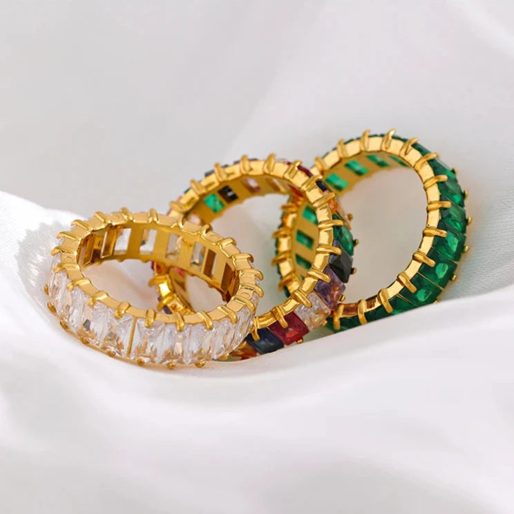 Anel Cravejado Zirconia Cubica