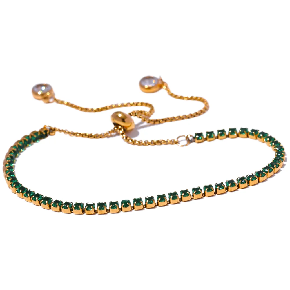 Pulseira Cúbica Cravejada Zircônia