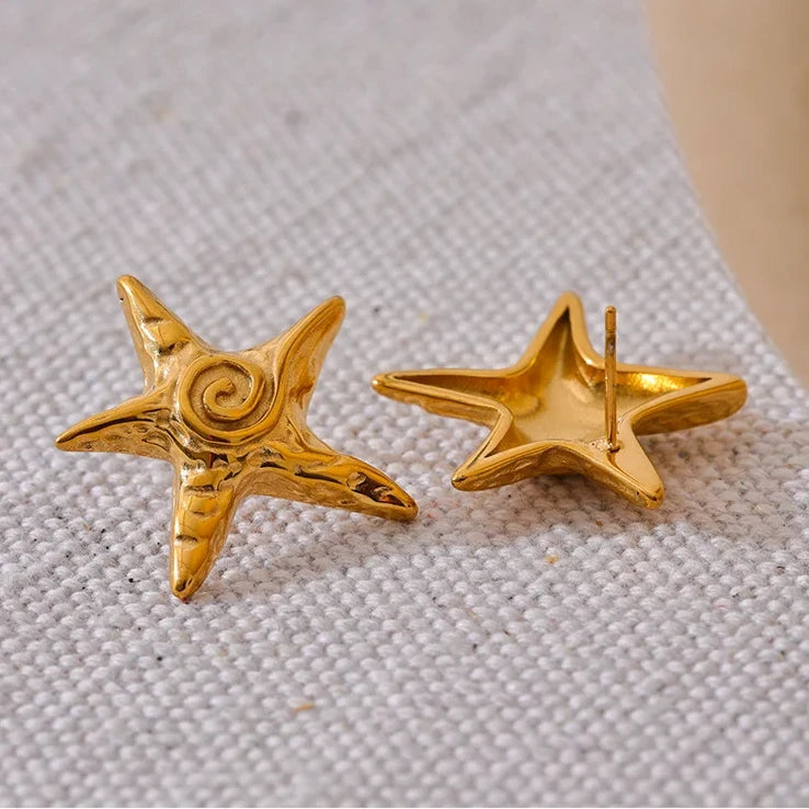 Brinco em Ouro 18k Estrela Lúdica