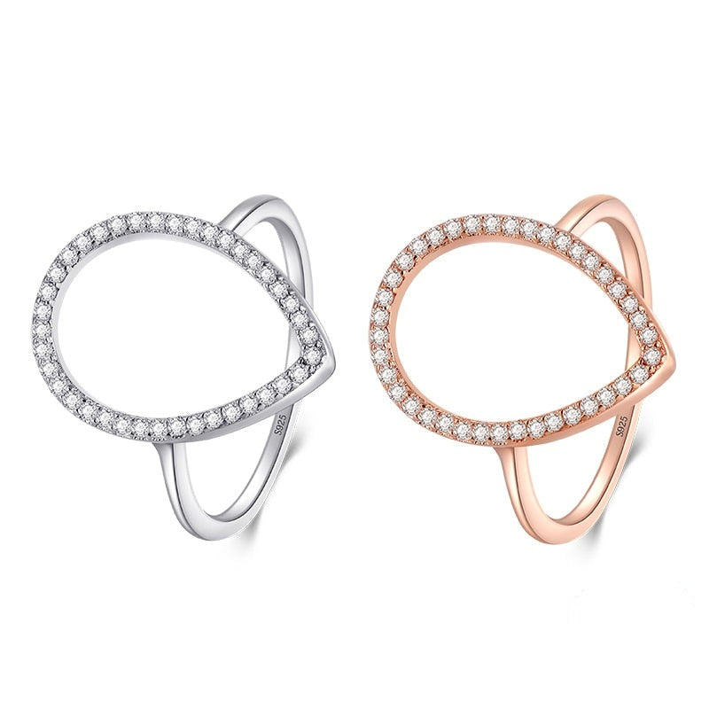 Anel Pingo Cravejado em Prata 925