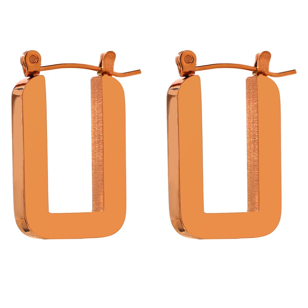 Brinco Quadrado Hoop em Ouro