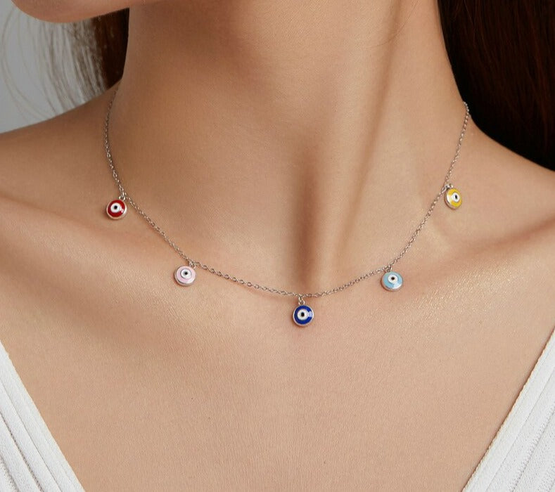 Colar Olho Grego Colors em Prata 925