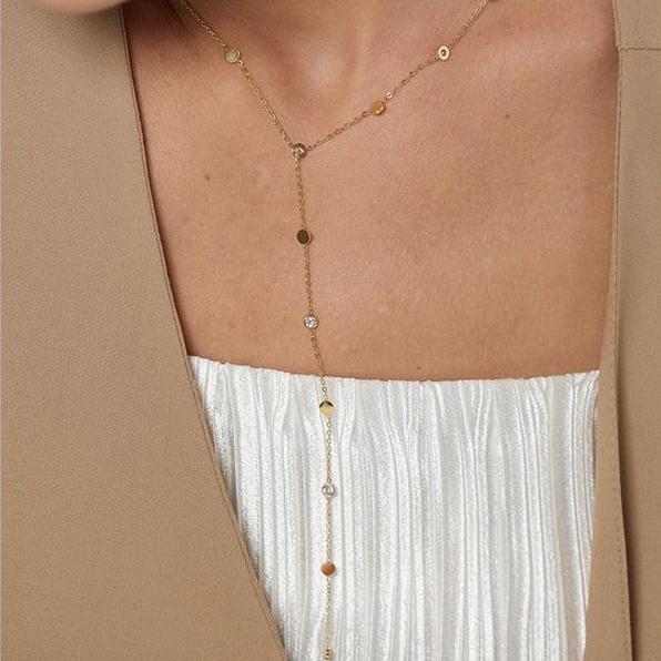 Colar Pendente Longo Minimalista