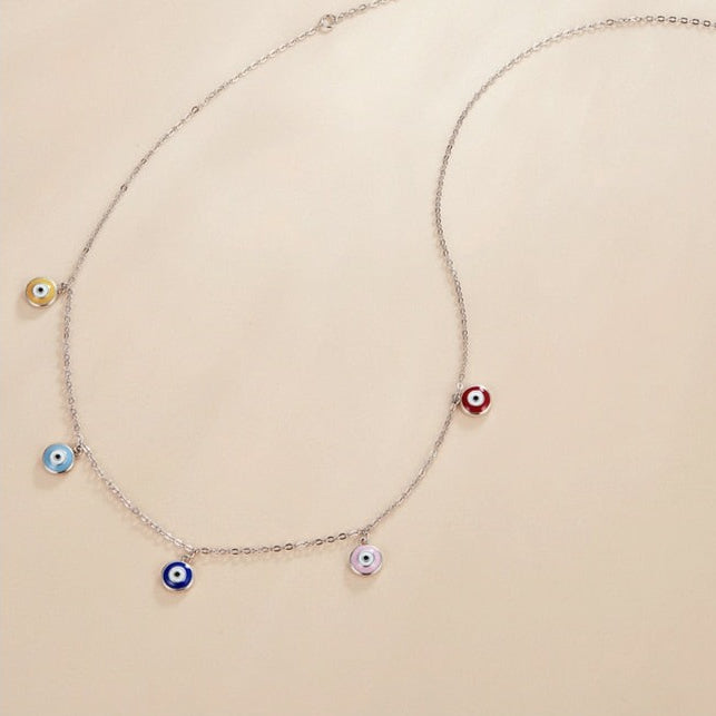 Colar Olho Grego Colors em Prata 925