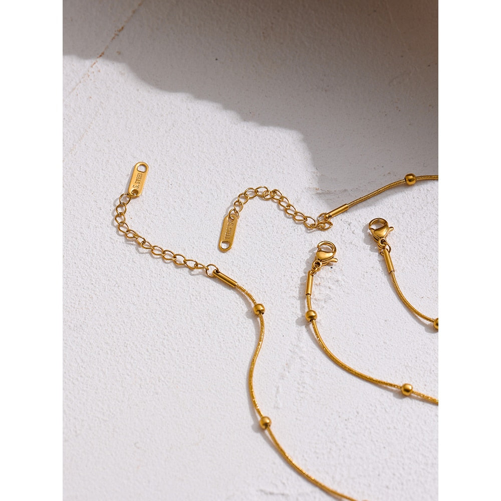 Colar Pendente Cristal Acqua Marine Ouro