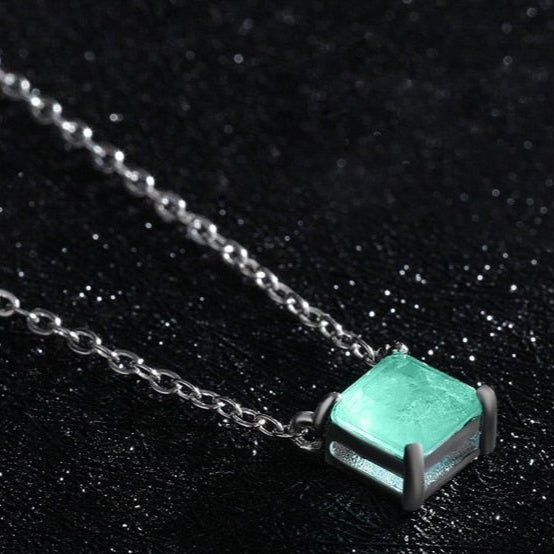 Colar Turmalina Quadrada em Prata 925