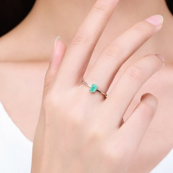 Anel Turmalina Paraíba Oval em Prata 925