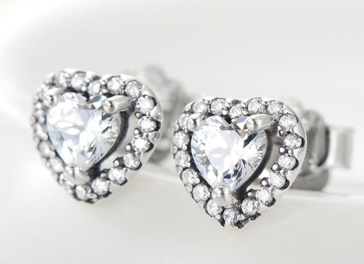 Brinco Coração Dazzling em Prata 925